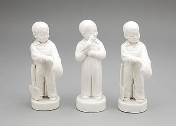 FIGURINER, 3 st, porslin, Folkrepubliken Kina, 1950-60-tal.
