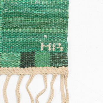Marianne Richter, a carpet, "Fasad, grön II", flat weave, ca 305 x 195 cm, signed AB MMF MR.
