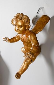 DEKORELEMENT, kerub, barocktyp, 1700-/1800-tal.