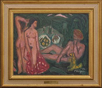 OLAF TANGEN,oil on panel, signed, dated -46.