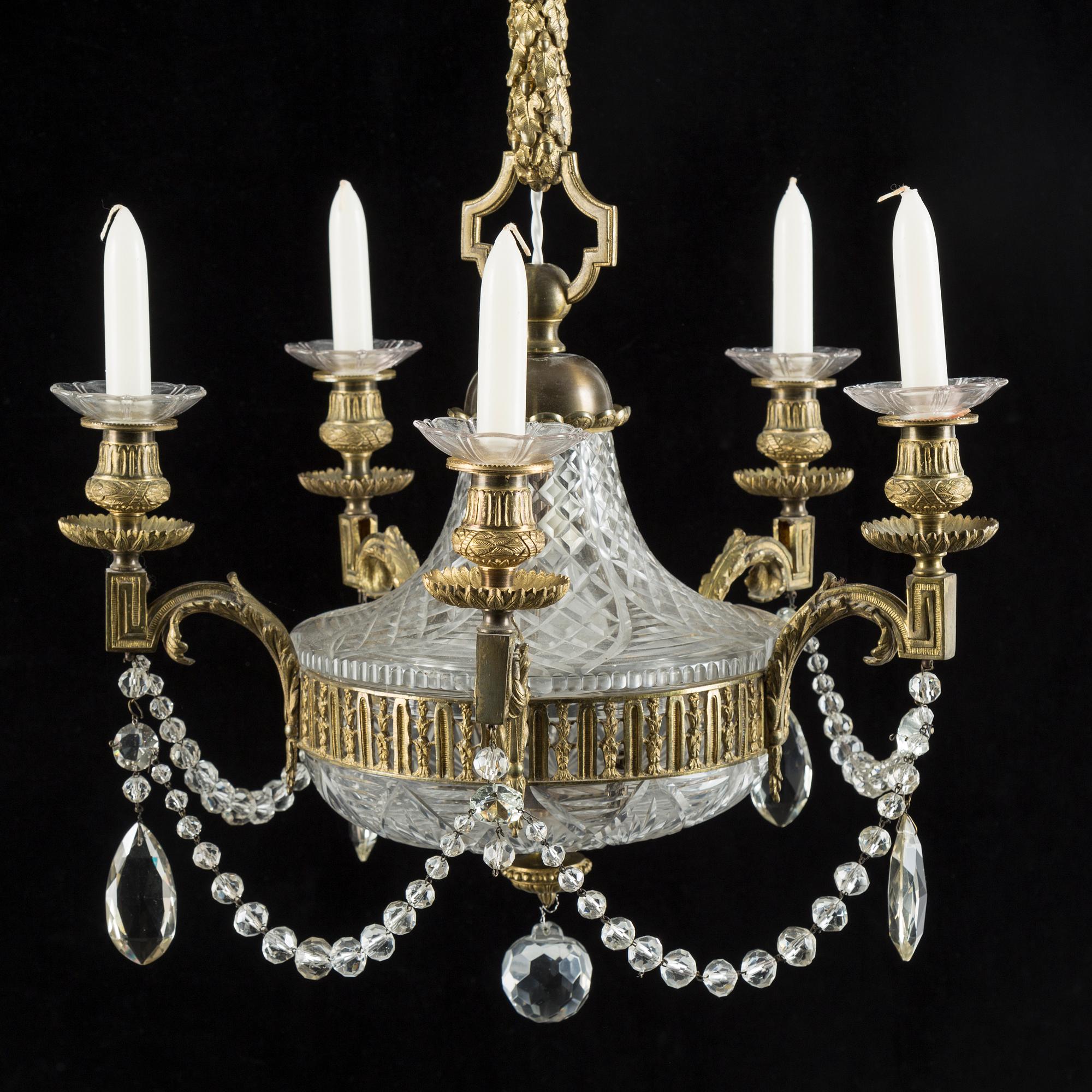 A Louis VXI style chandelier from around year 1900.