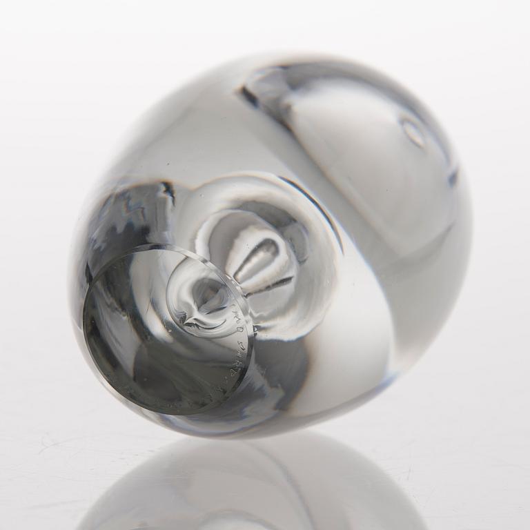 TIMO SARPANEVA, glasskulptur, 'Tåren 3575', signerad Timo Sarpaneva, Iittala -55.