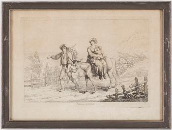 BARTOLOMEO PINELLI, efter, 3 st, kopparstick, 1800-tal.