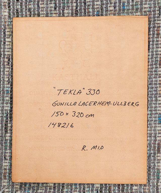 Gunilla Lagerhem Ullberg, matta "Tekla 330", Kasthall, ca 320 x 150 cm.