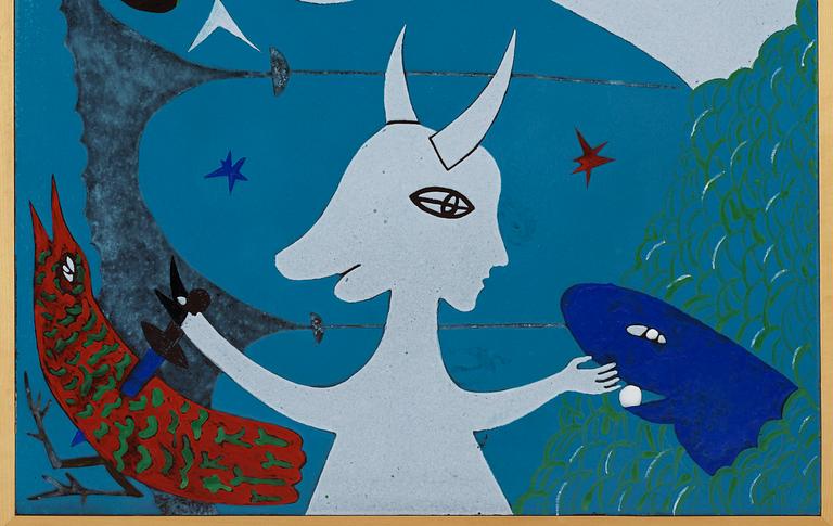 EGON MÖLLER-NIELSEN, soffbord med emaljskiva, 1951.