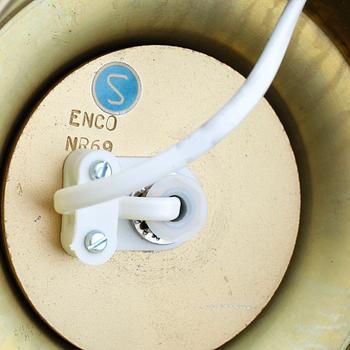 BORDSLAMPOR, 1 par, mässing, No 69, Enco, 1900-talets andra hälft.