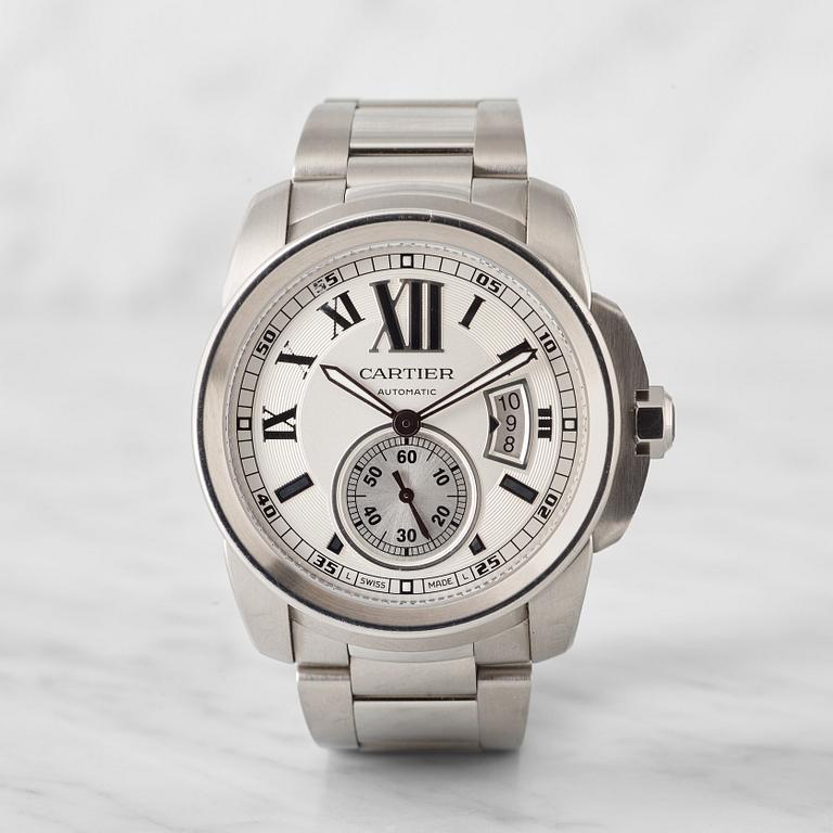 CARTIER, Calibre de Cartier, armbandsur, 42 mm,