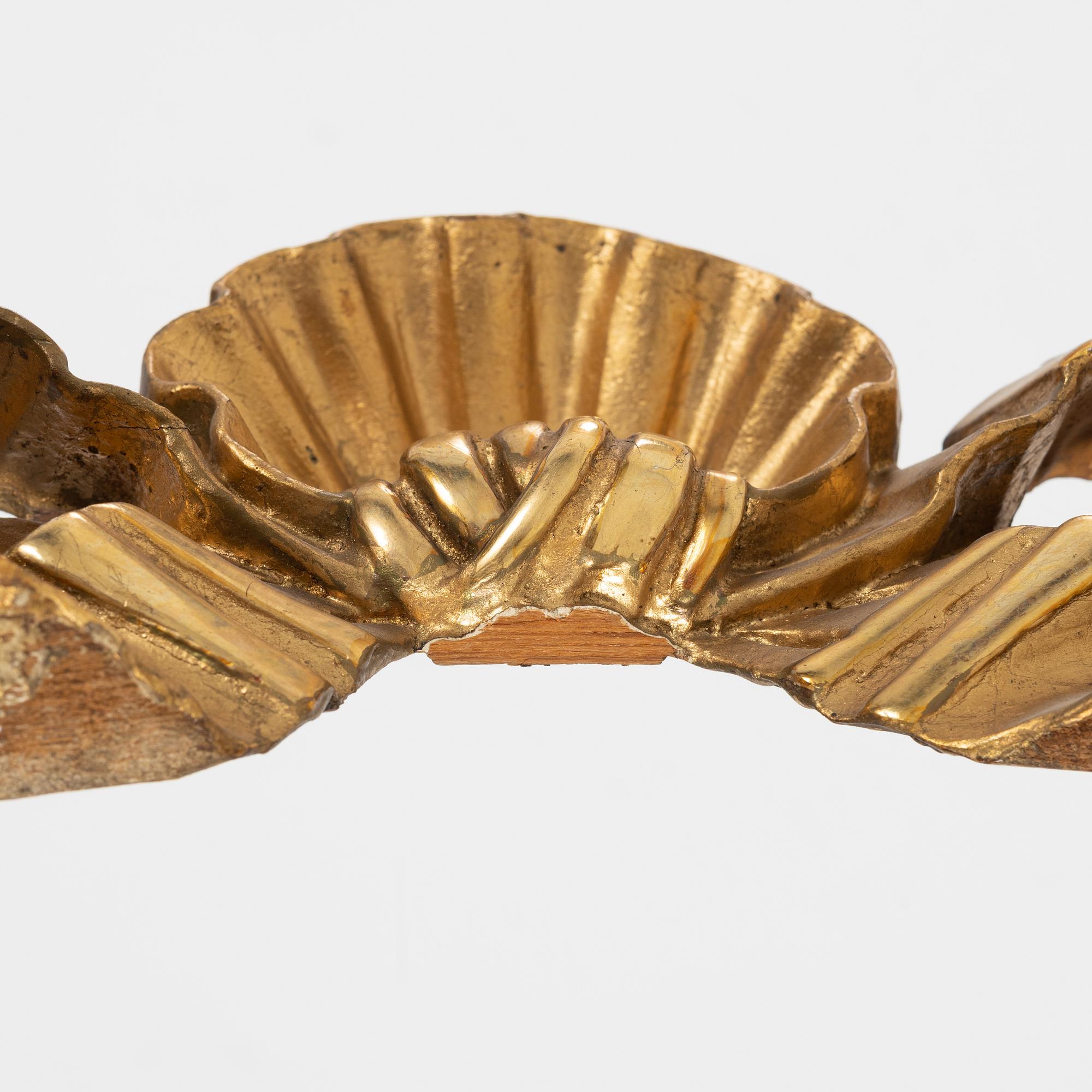 A Gustavian gilt mirror wall sconce, late 20th Century.