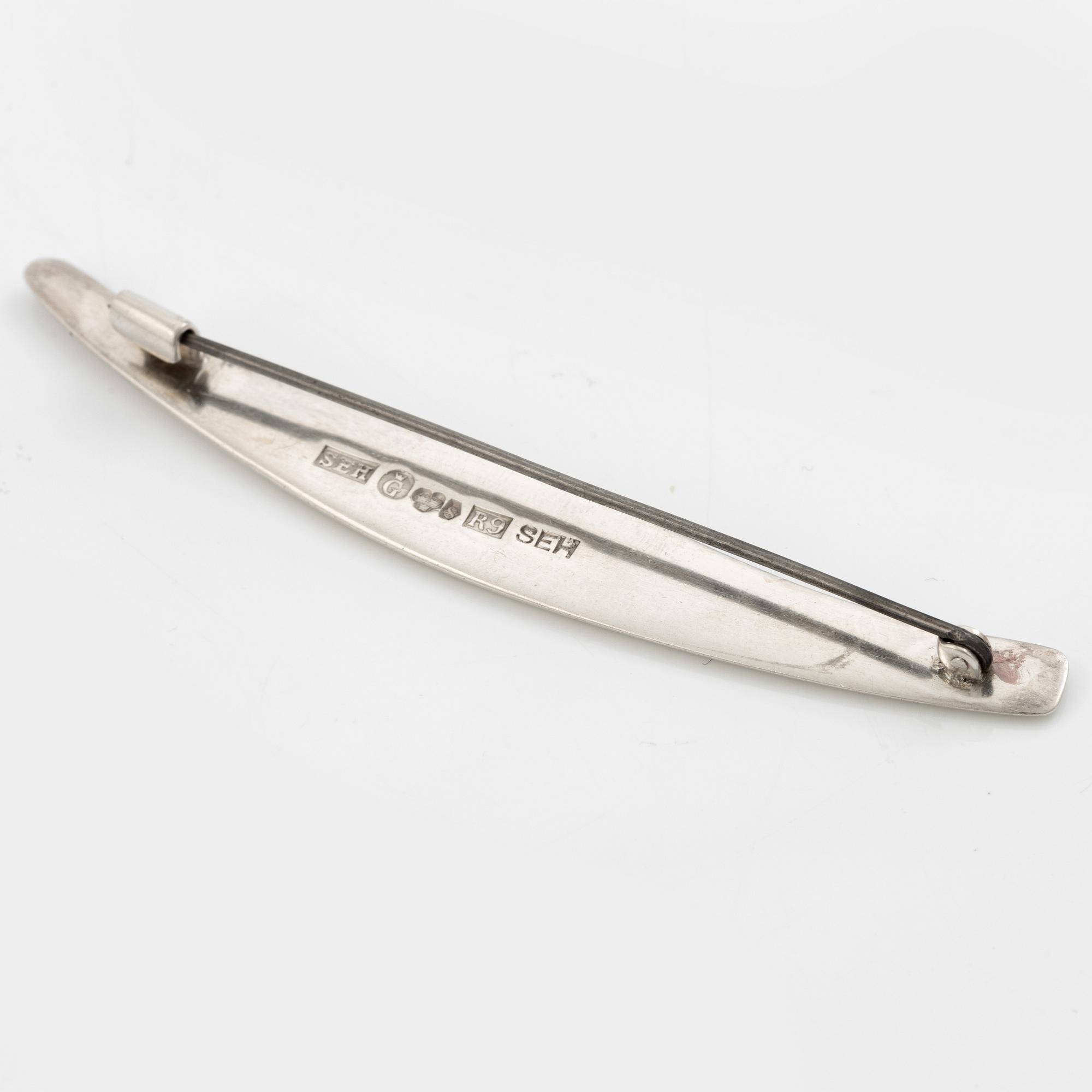 Sven-Erik Högberg, brooch, silver, Gothenburg 1967.