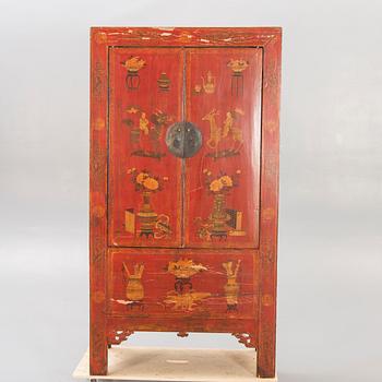 A 20th century Chinese painted wooden cabinet.