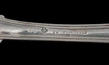 BESTICKSERVIS, 44 delar, silver bl a Möllenborg, Stockholm 1852. Tot vikt 2048.