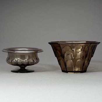 SKÅLAR, 2 st, glas, Simon Gate, Sandviks Glasbruk.
