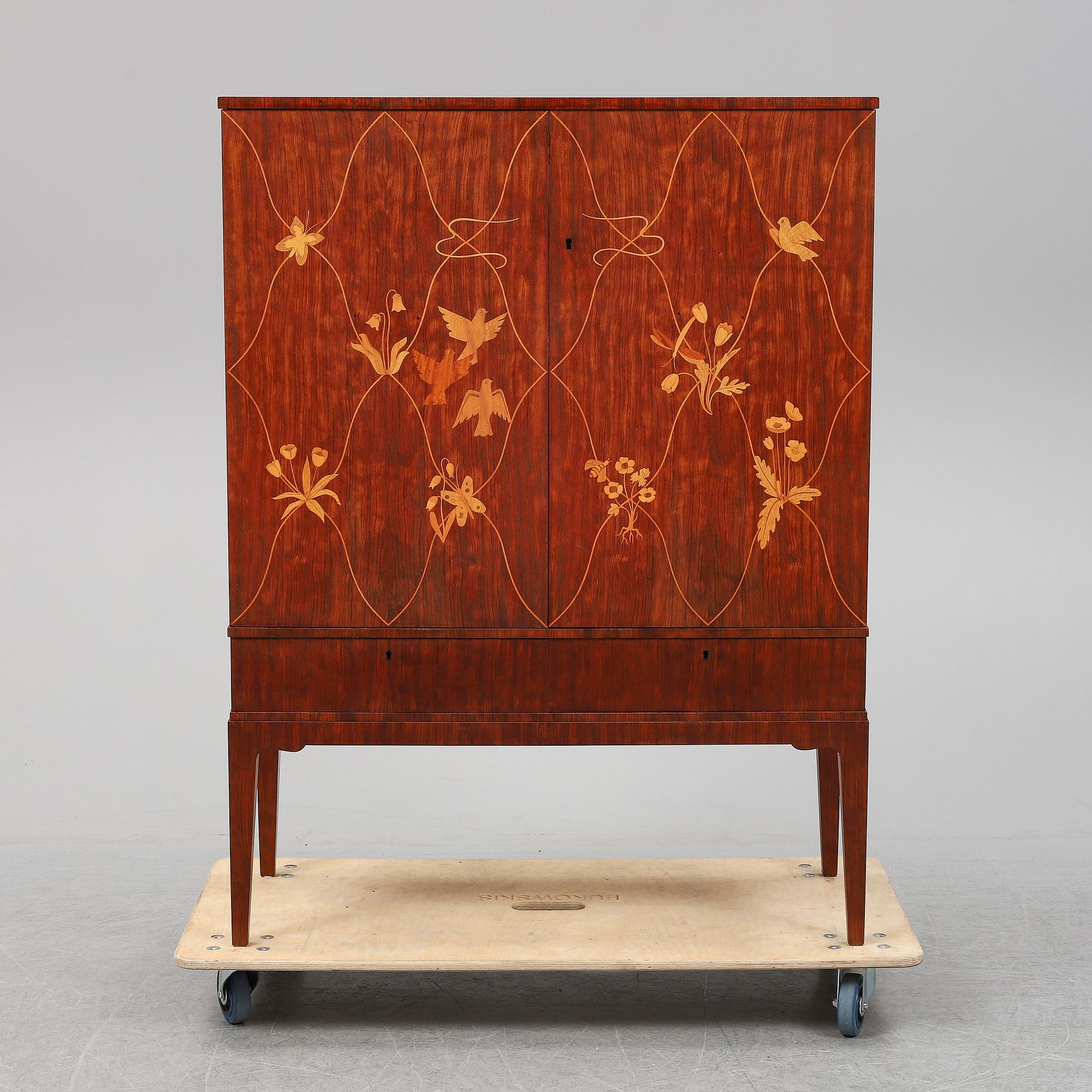 An inlay cabinet, SMF Möbelbolaget, Tranås, 1940's.
