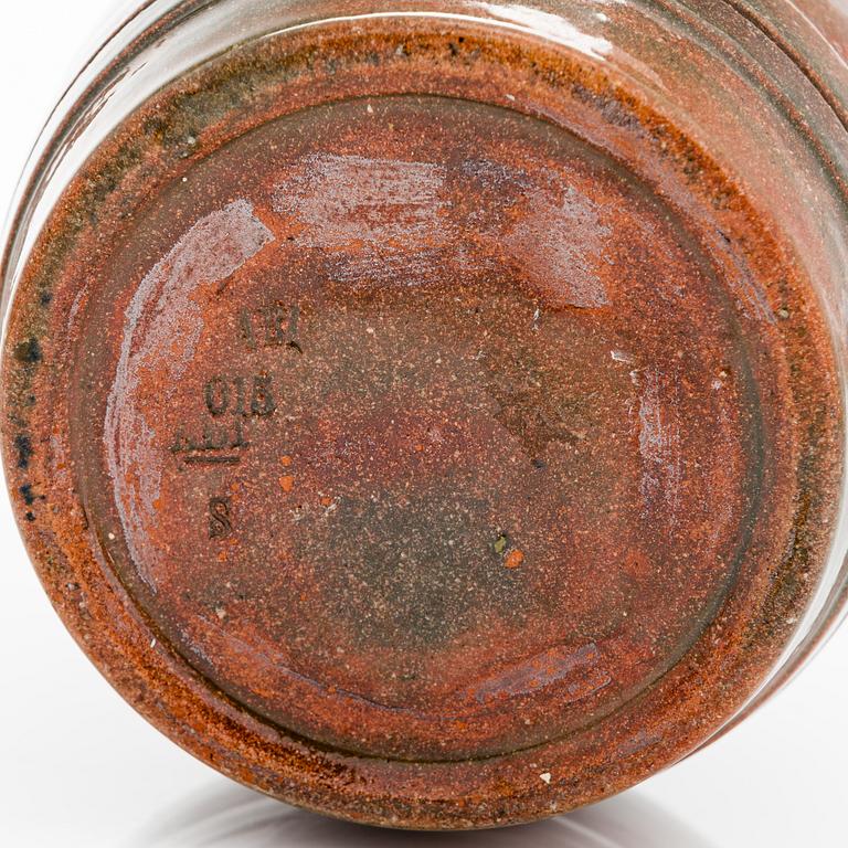 ALFRED WILLIAM FINCH, A jar with lid by Iris Finland 1901.