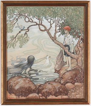 Ernst Österberg · ERNST ÖSTERBERG, akvarell, signerad.