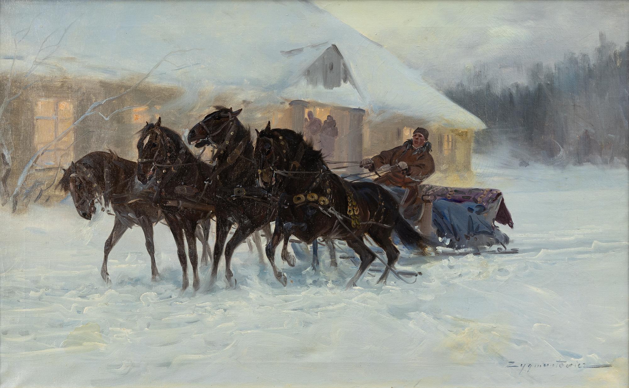 Ignacy Zygmuntowicz, Fyrspann i vinterlandskap.