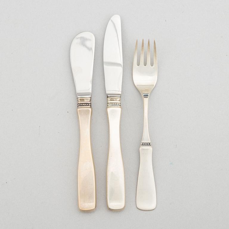 Eric Löfman, cutlery set, 20 pieces, silver, model "Uppsala", KG Markströms, Lidköping and Uppsala, some 1966.