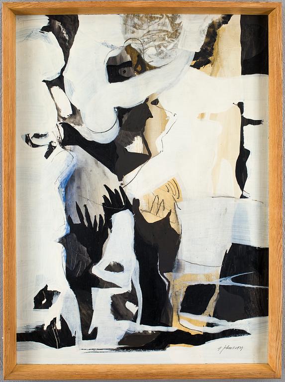 GUNNAR JOHNSSON, olja på pannå. Signerad.