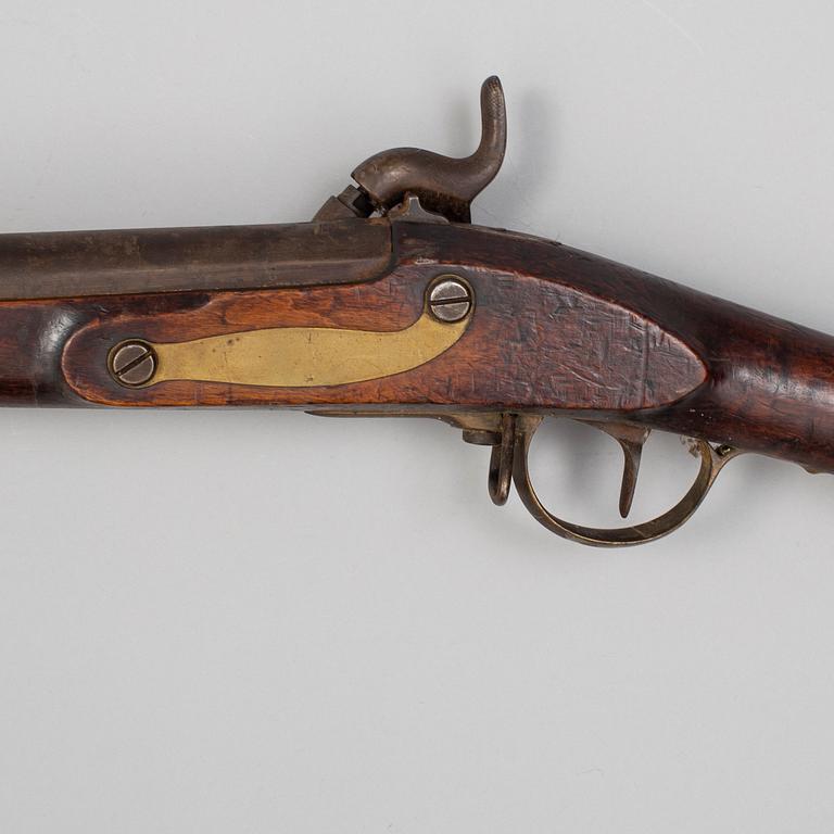 A Swedish percussion rifle 1845 pattern.