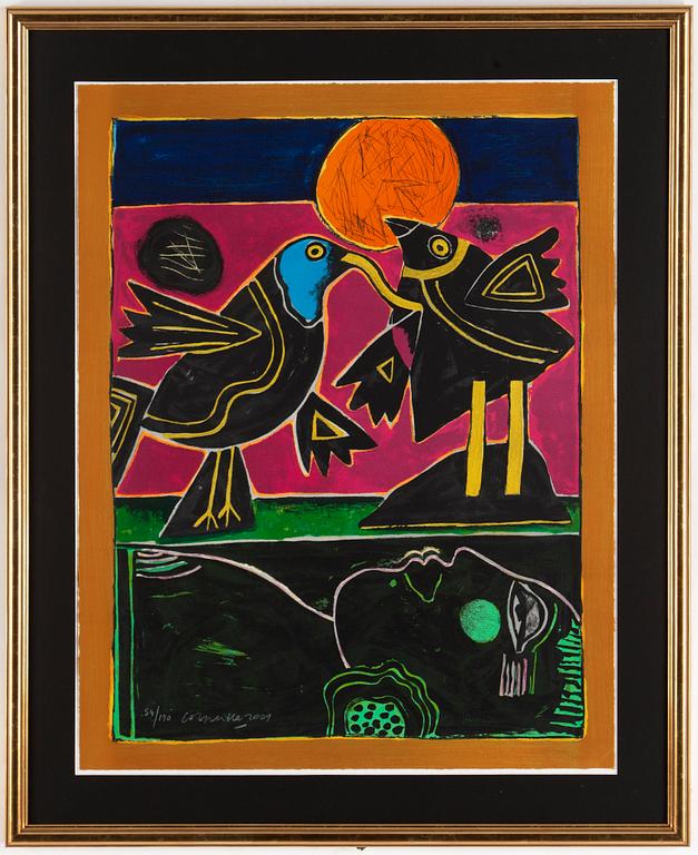 Beverloo Corneille, färglitografi, 2001, signerad 54/190.