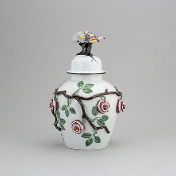 A Faiance jar with cover, Rörstrand, 20th century, after a 18th century model.