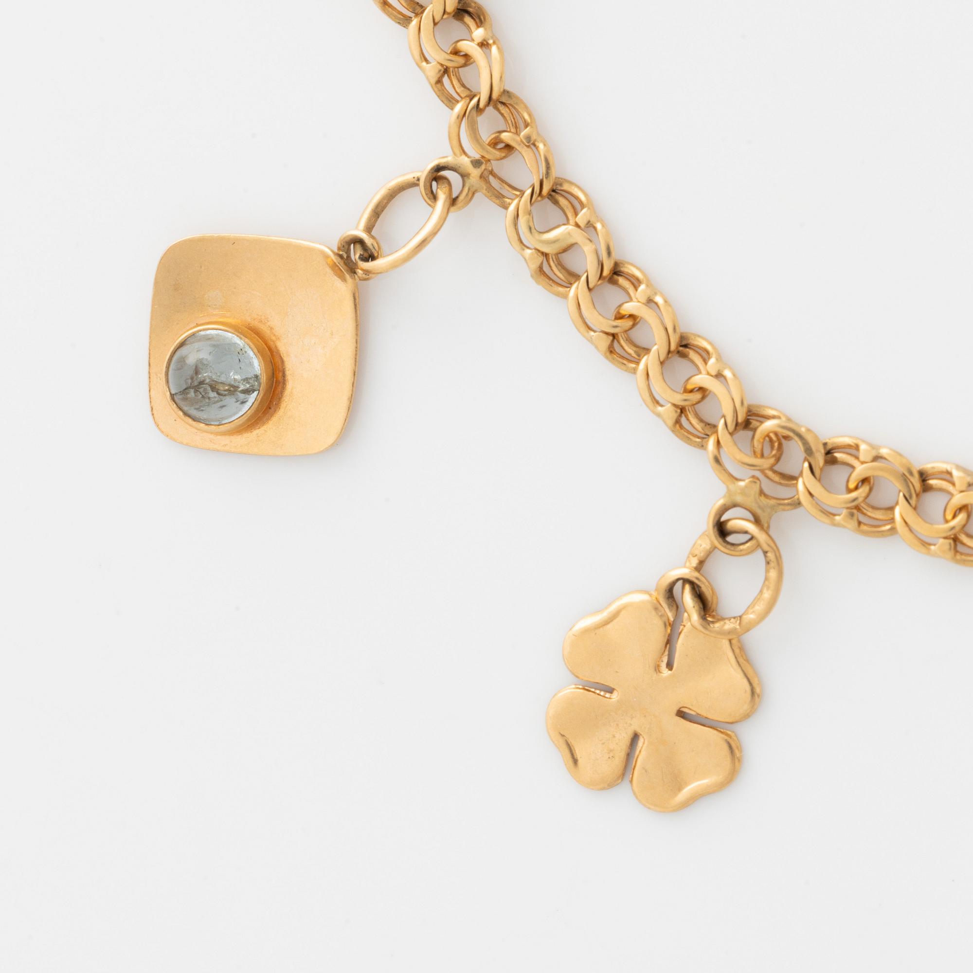 Armband med berlocker 18K guld.