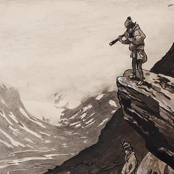 John Bauer, Samepojkar i höglänt terräng.