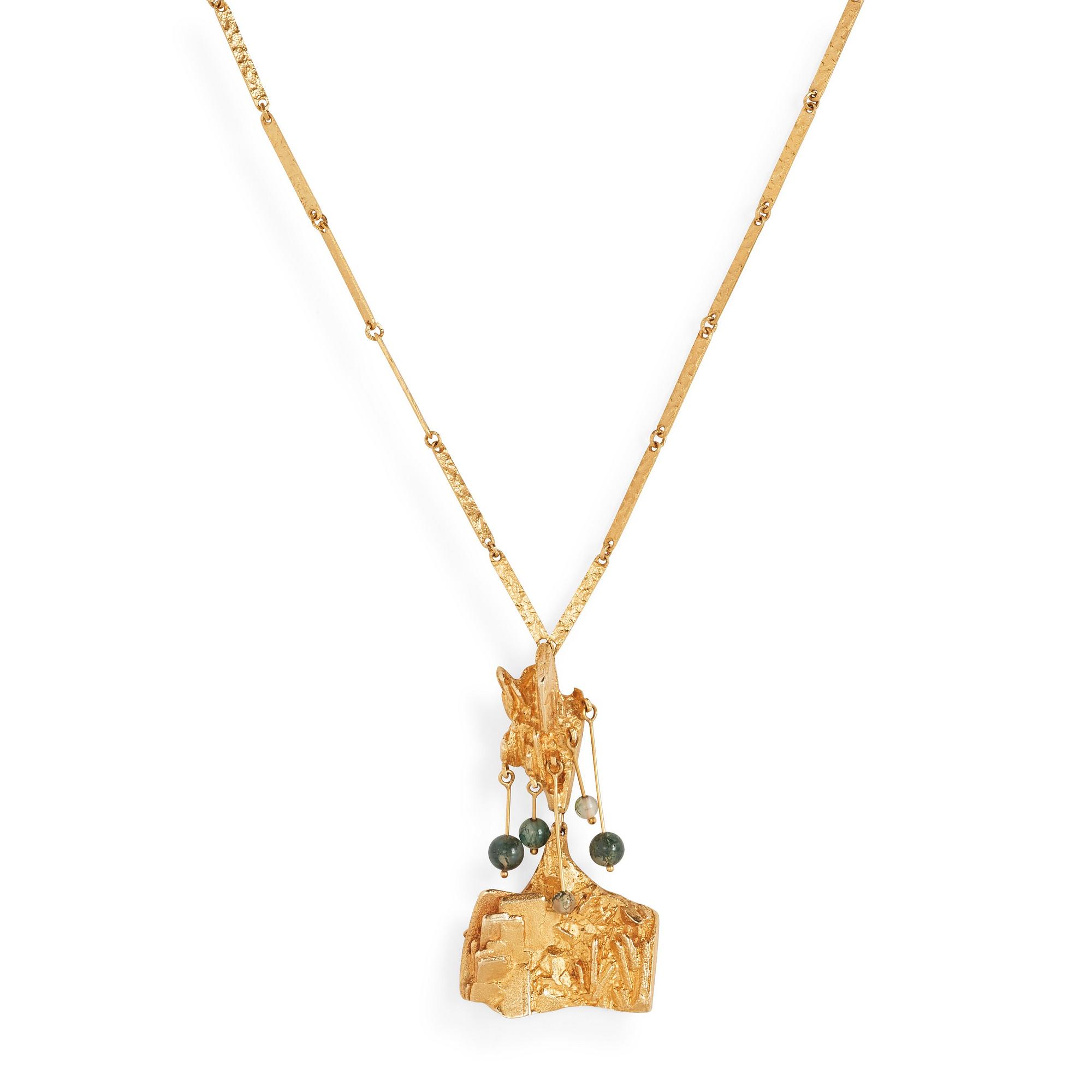 A Lapponia 18k gold 'Rain in the mountains' necklace, Finland.