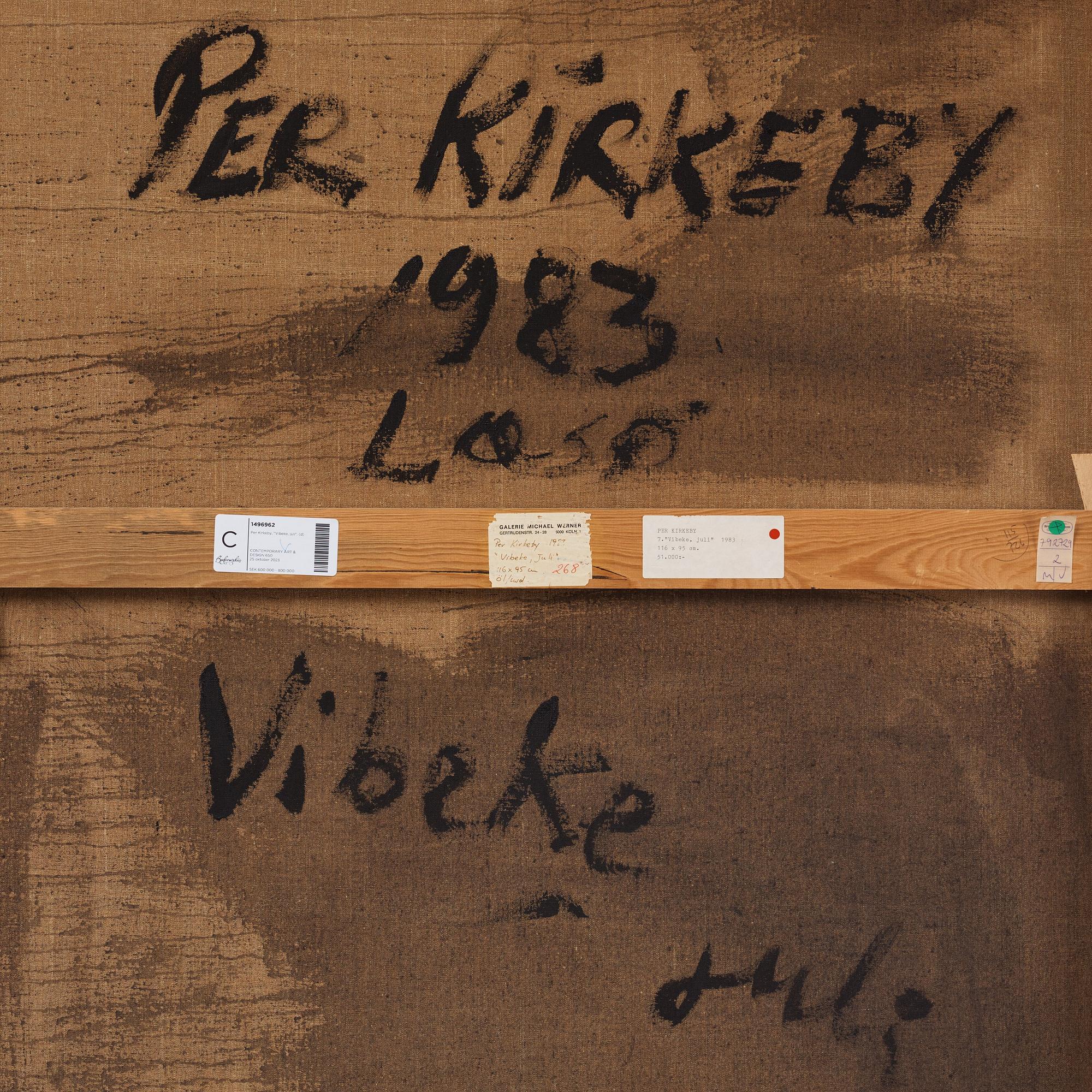 Per Kirkeby, "Vibeke, juli".
