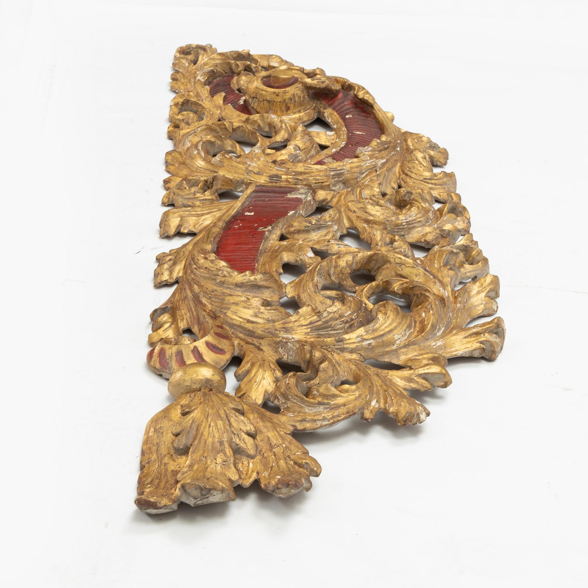 Dekorelement, rokokostil, omkring år 1900.