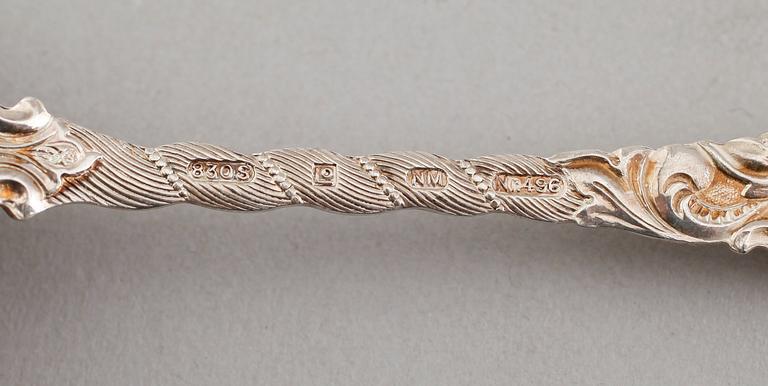 BESTICK, 12 delar, silver, 1900-tal. Vikt ca 206 gram.