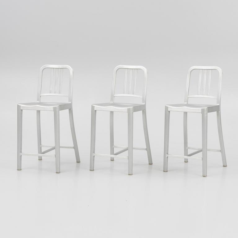 Emeco, three 'Navy counter' stols, 2010's/20's.