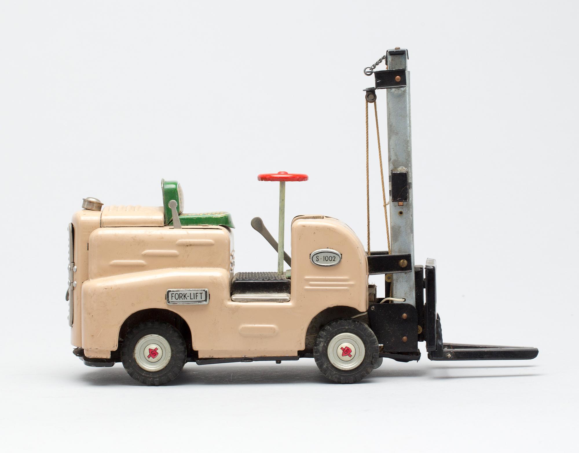 MEKANISK LEKSAK, gaffeltruck, Japan 1950-tal.