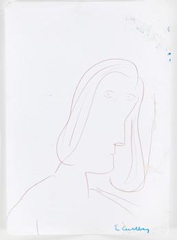ERLAND CULLBERG, Chalk drawings, 10, signed.