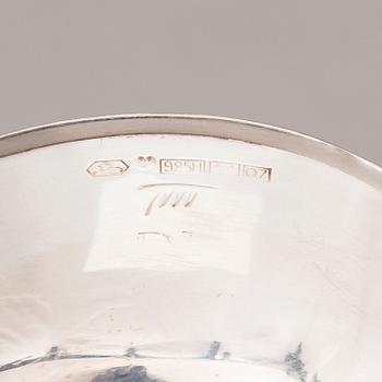 TAPIO WIRKKALA, Three silver bowls, Kultakeskus, Hämeenlinna and Hopeatehdas, Helsinki 1953-68.