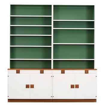 430. Josef Frank, two sections of bookshelves, Svenskt Tenn, model 2225, post 1985.