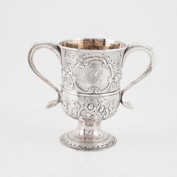 An English Parcel-Gilt Silver Beaker, mark of John Langlands I & John Robertson I, Newcastle 1785.