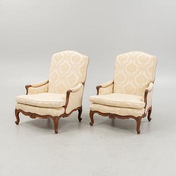 A pair of Louis XV armchairs, second half of the 18th century.