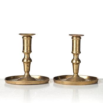 Two Gustavian late 18th century candlesticks, Kungl. Husgerådskammaren.