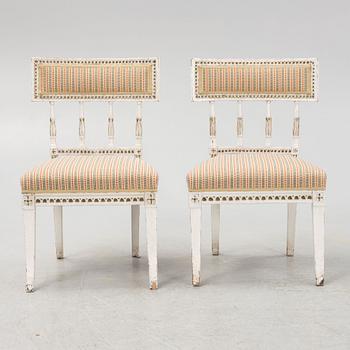 Stolar, ett par, Sengustavianska, 1700-talets slut.