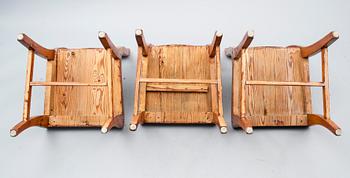 ALLMOGESTOLAR, 3 st, biedermeierstil, 1800-talets senare hälft.