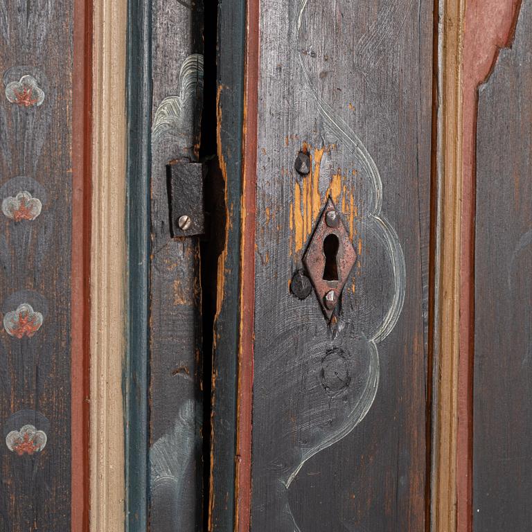 A painted cabinet, Järvsö, first half of the 19th Century.