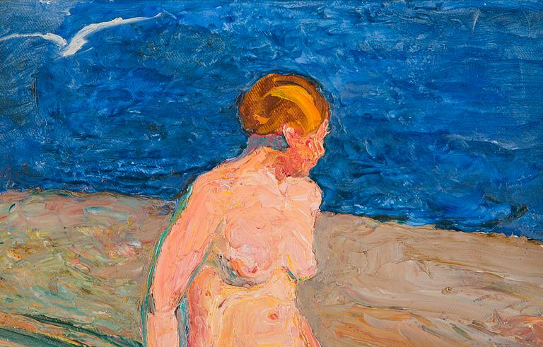 Venny Soldan-Brofeldt, Naken på Stranden.