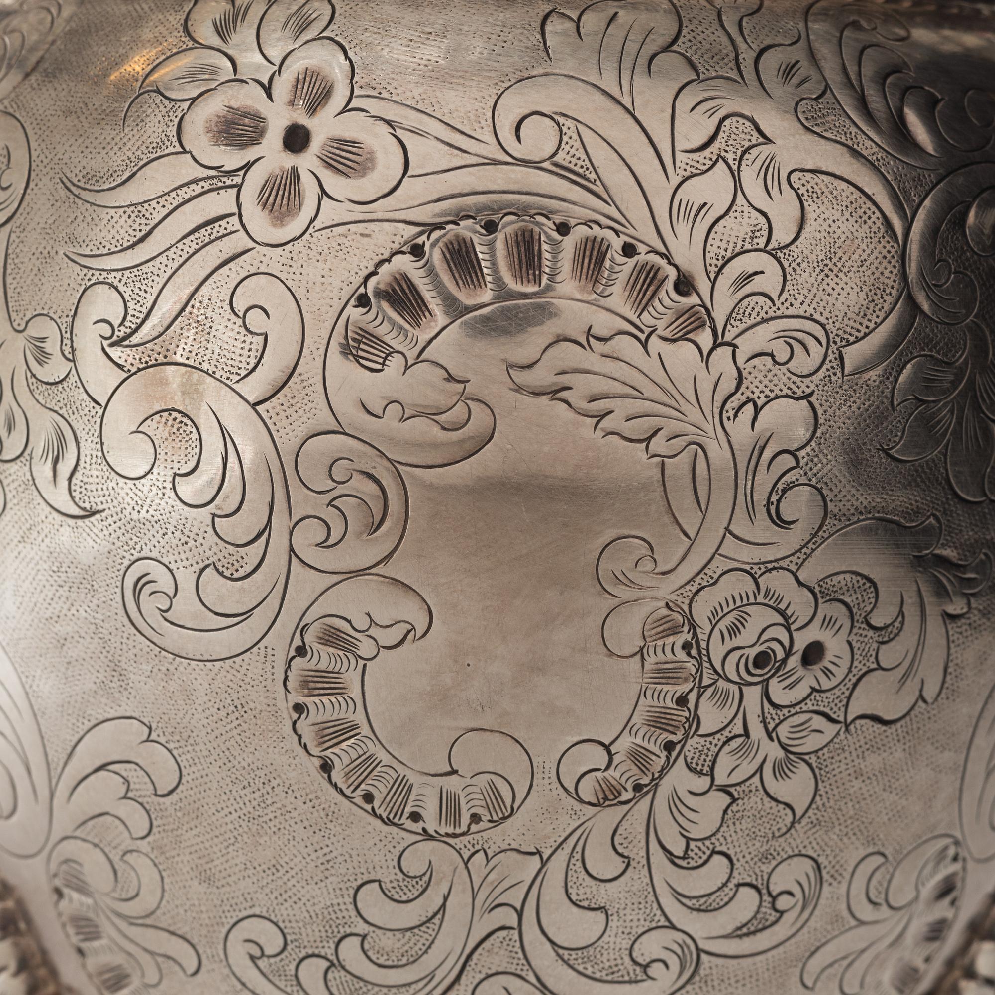 A sterling silver footed vase, 20th Century.