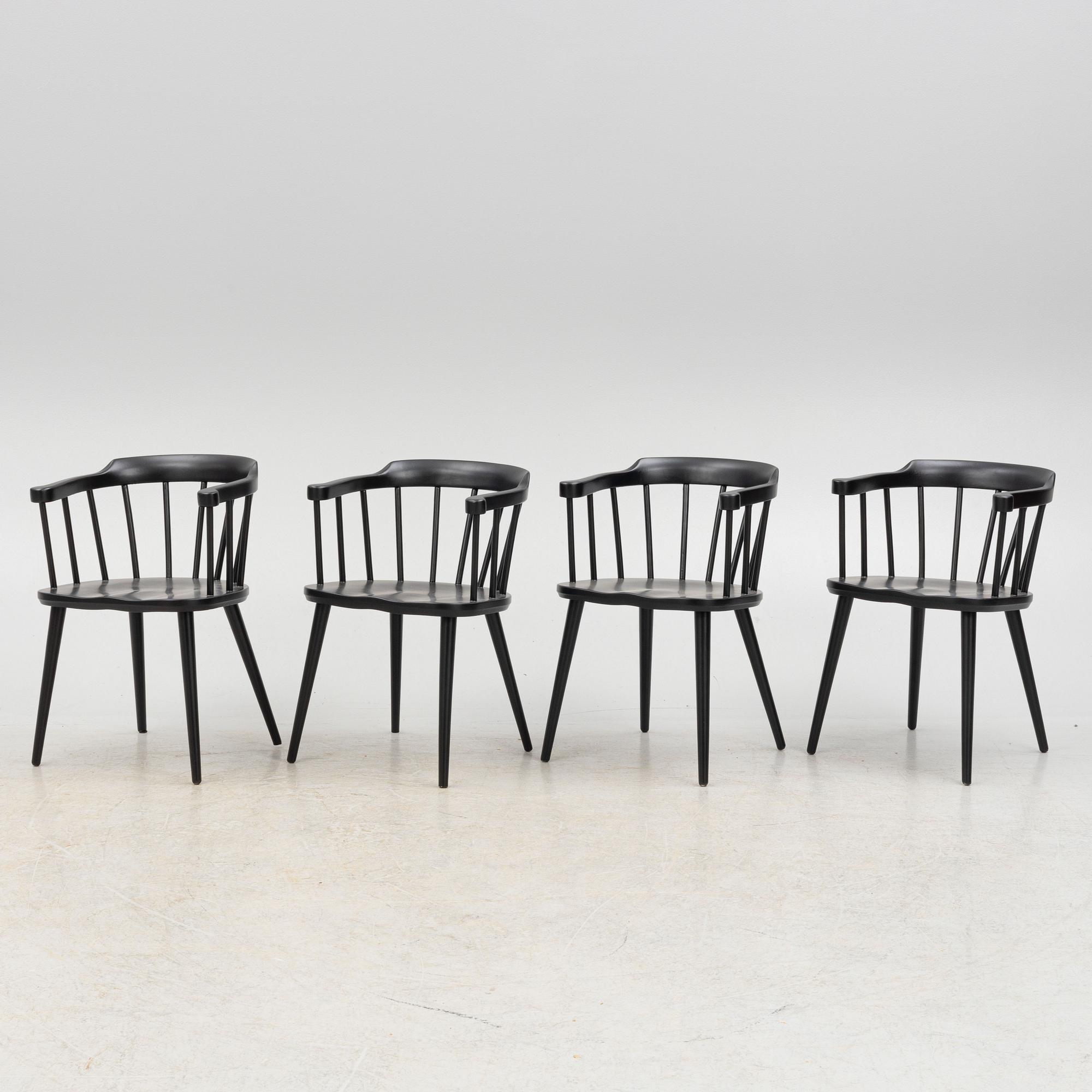 Karin Mobring, four "Torpet" chairs, IKEA, Sweden, 1960's.