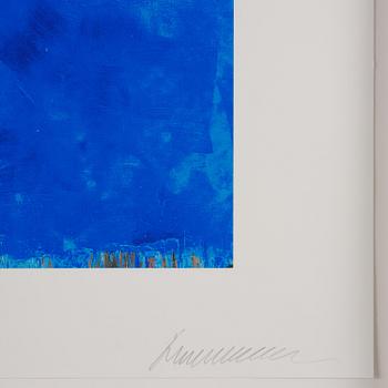 Harland Miller, "Hate's Outta Date (Blue)".