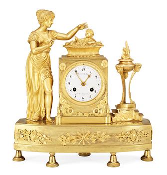 A French Empire early 19th Century mantel clock.