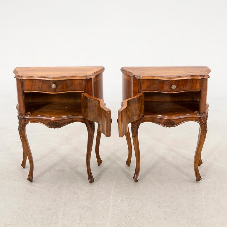 Pair of bedside tables, early 20th century.