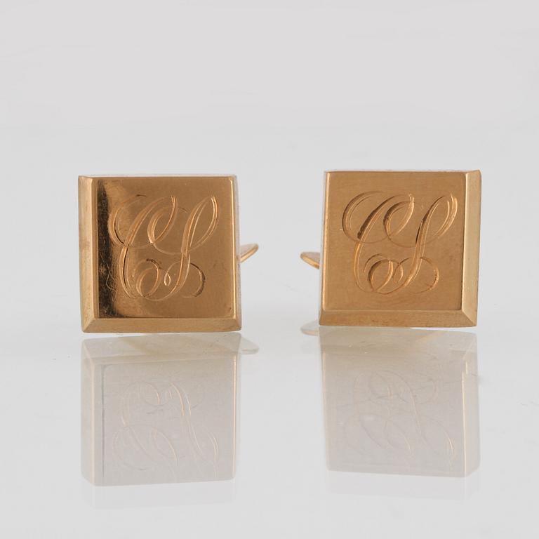 MANSCHETTKNAPPAR, 18K guld, Ceson, Göteborg, 1969. Vikt 13,9 gram.