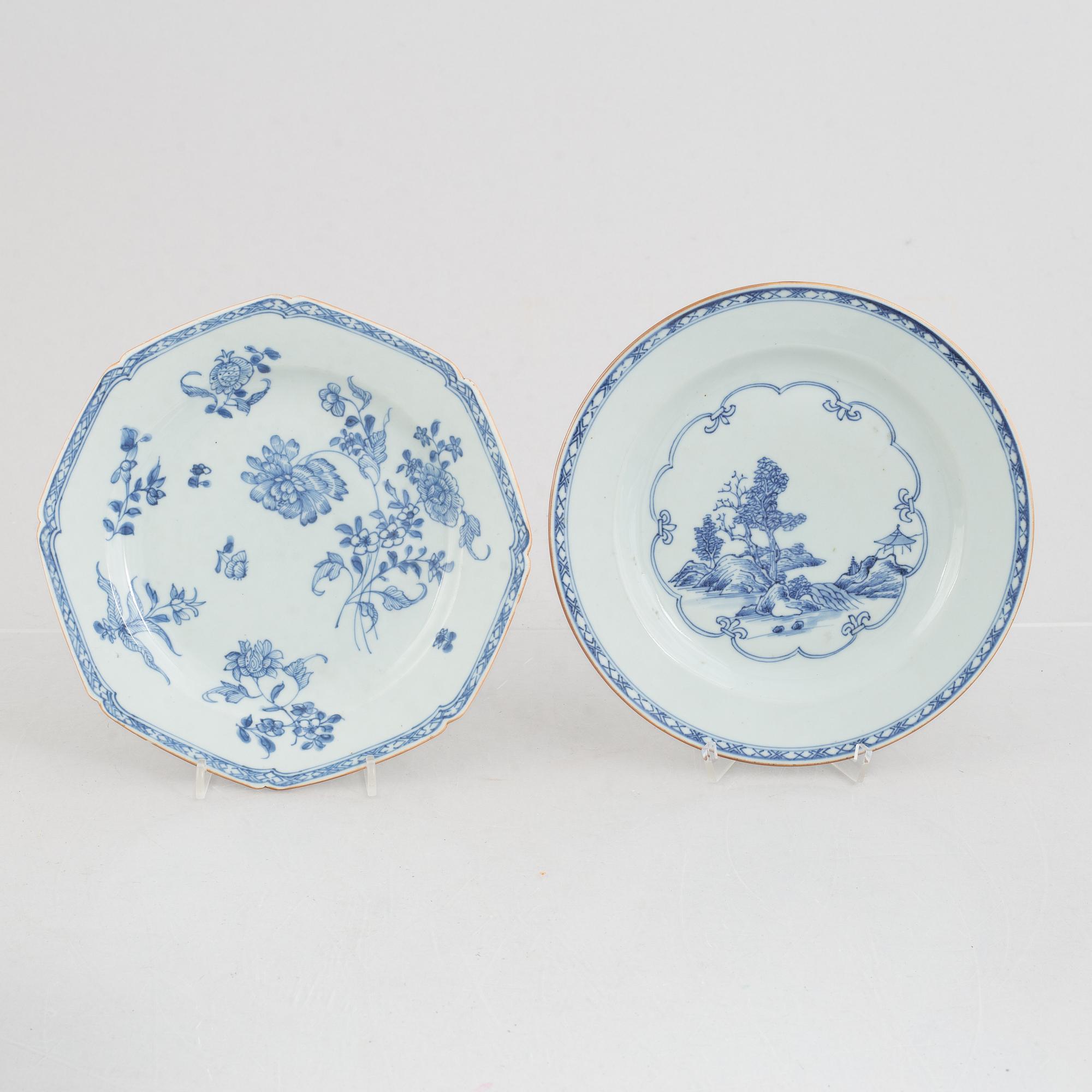 15 pieces of Chinese porcelain, the Qing dynasty, 18th-19th century.